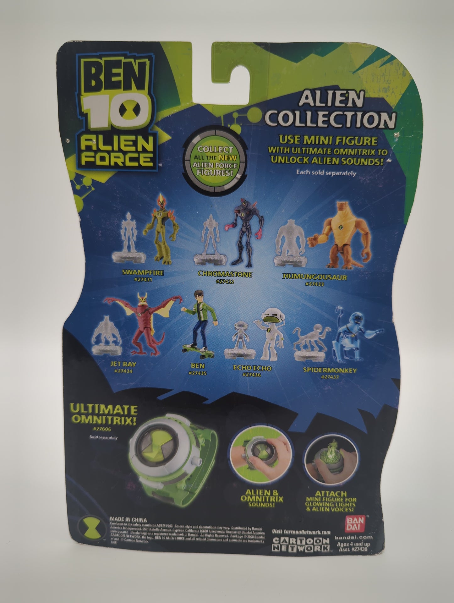 2008 Bandai Ben 10 Alien Force Spidermonkey Alien Collection Action Figure