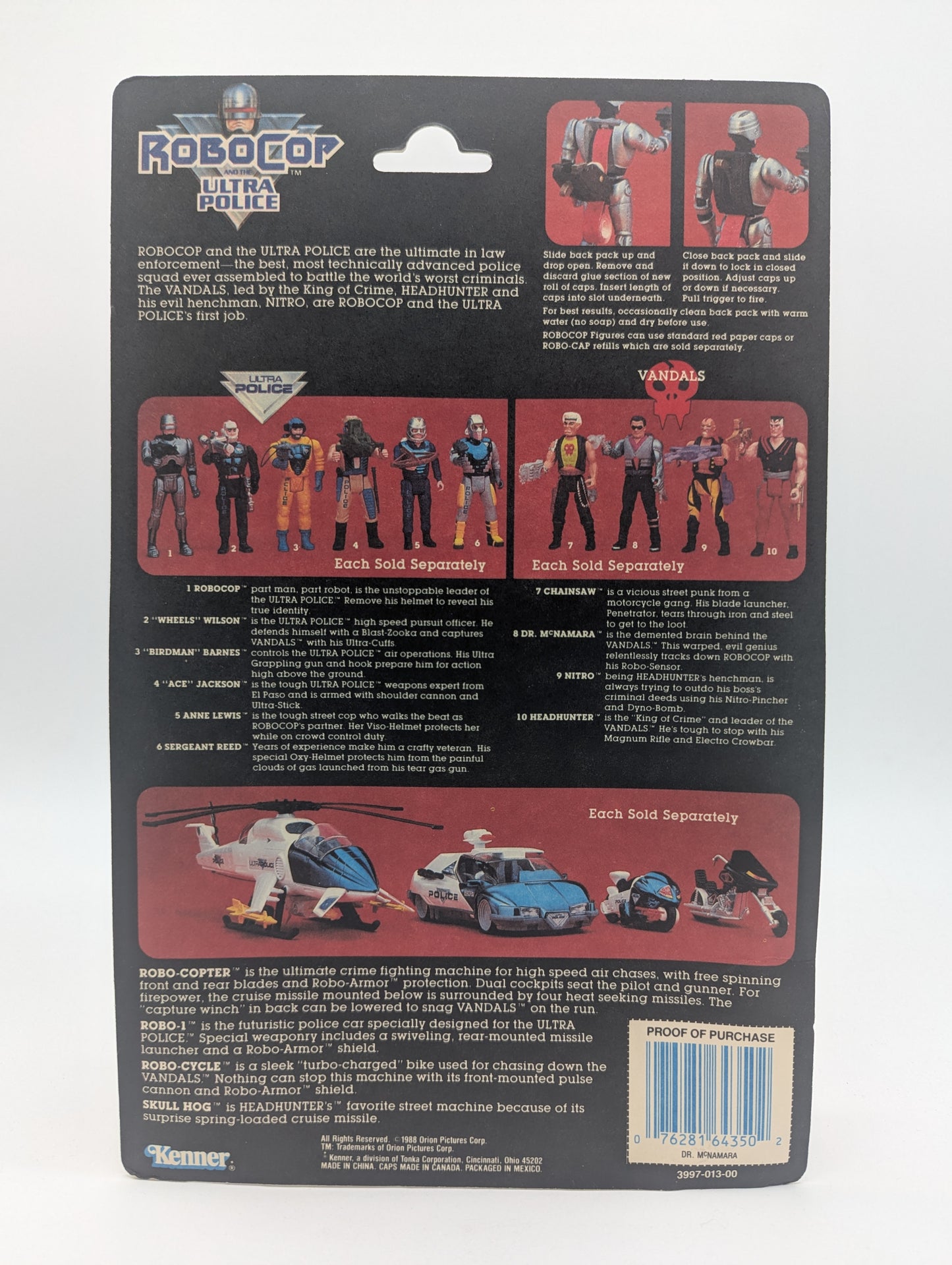 Kenner 1988 Robocop and the Ultra Police Dr. McNamara Action Figure