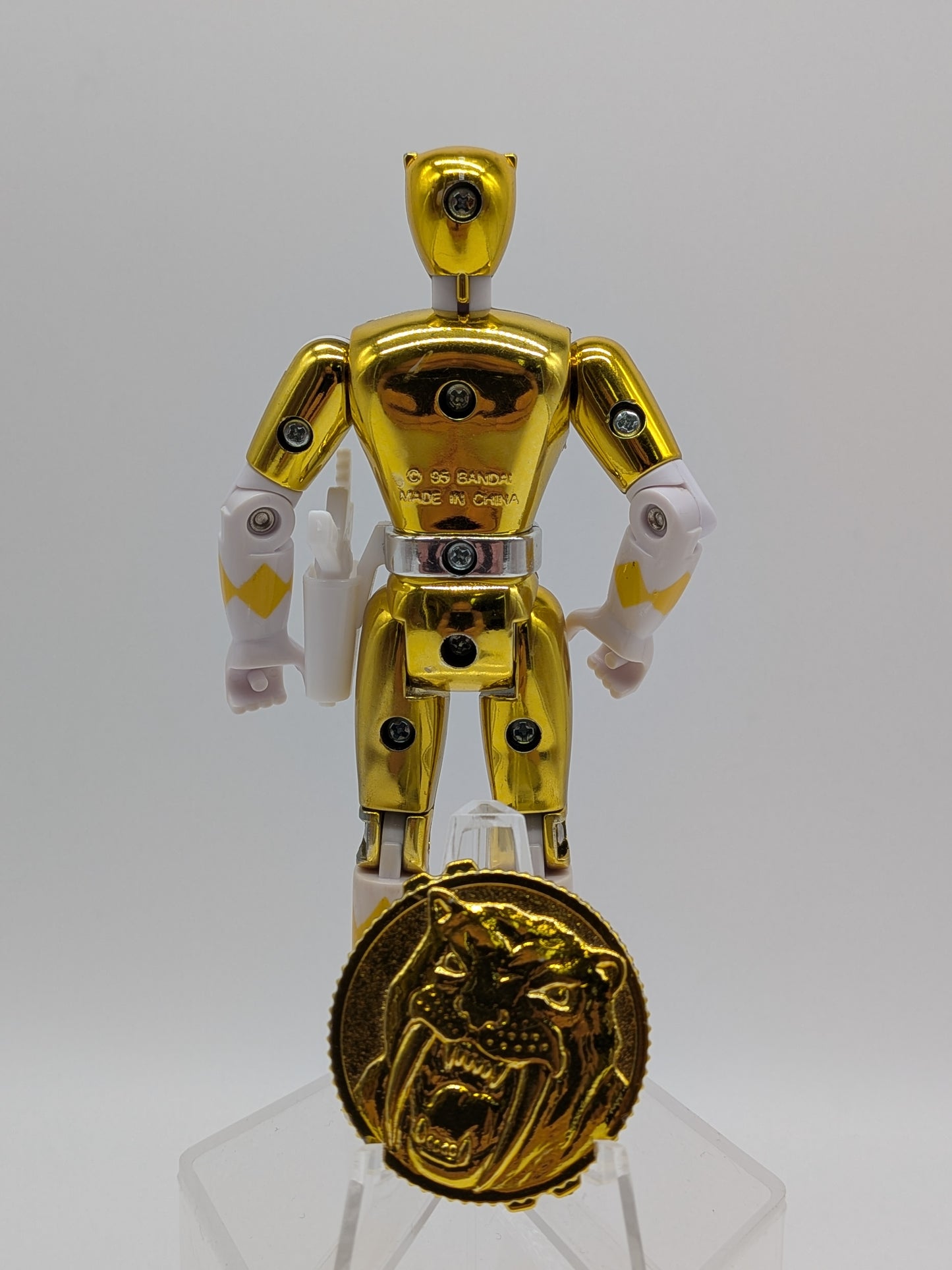 Bandai 1995 Mighty Morphin Power Rangers Movie Yellow Ranger Action Figure