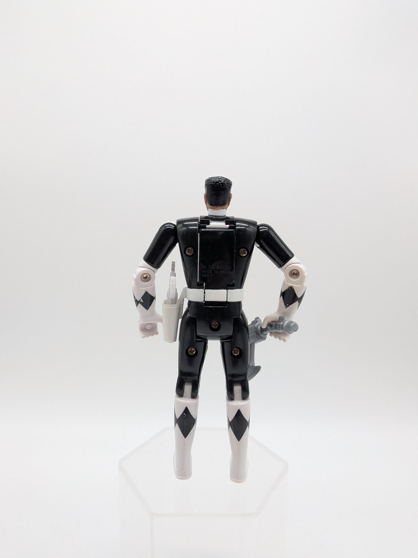 Bandai 1994 Mighty Morphin Power Rangers Auto-Morphin Series 1 Black Ranger (Zack) Action Figure