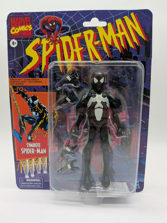 Hasbro 2022 Marvel Legends Retro Spider-Man Symbiote Spider-Man Action Figure