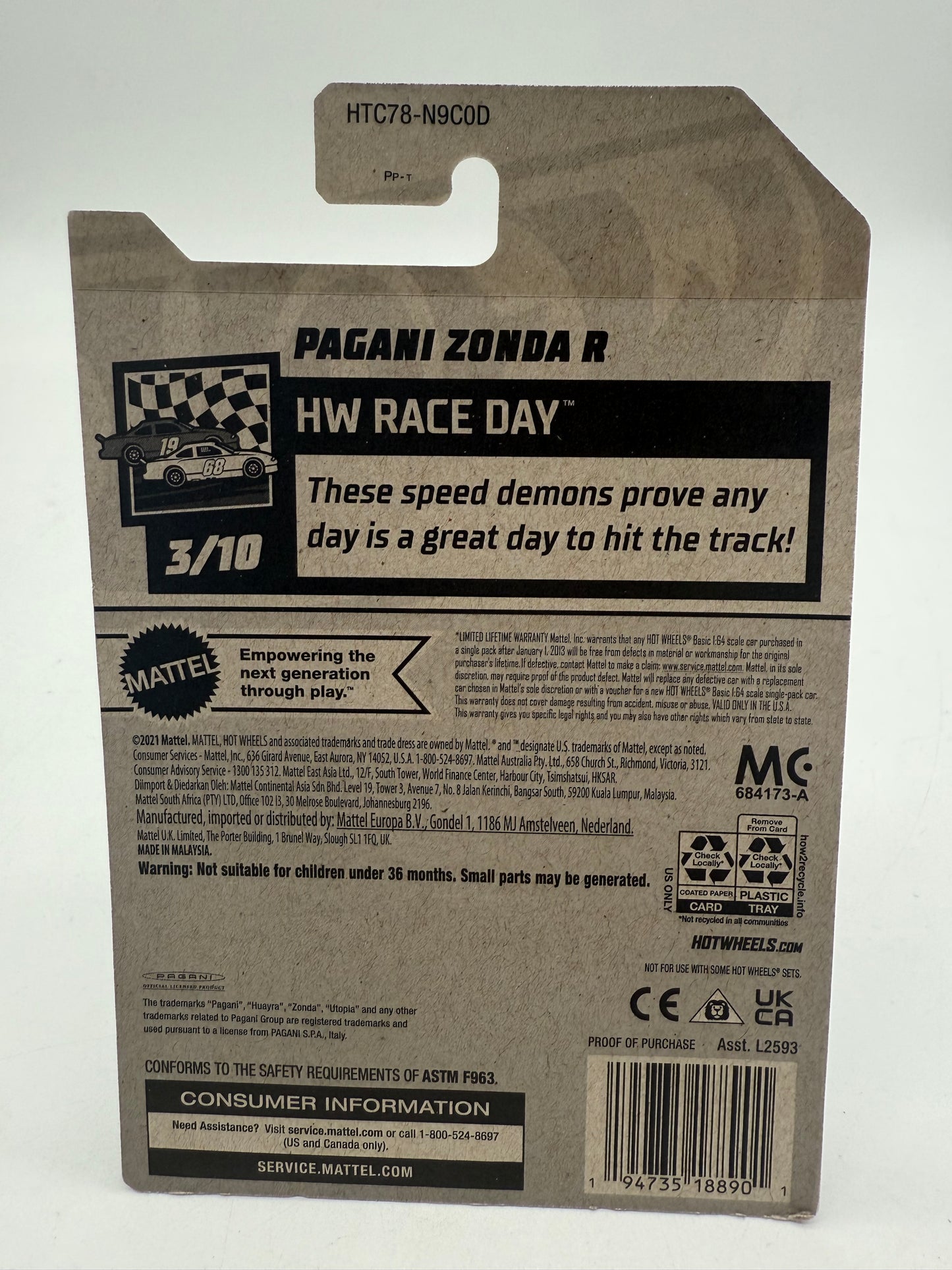 Hot Wheels Pagani Zonda R 2021 Mattel