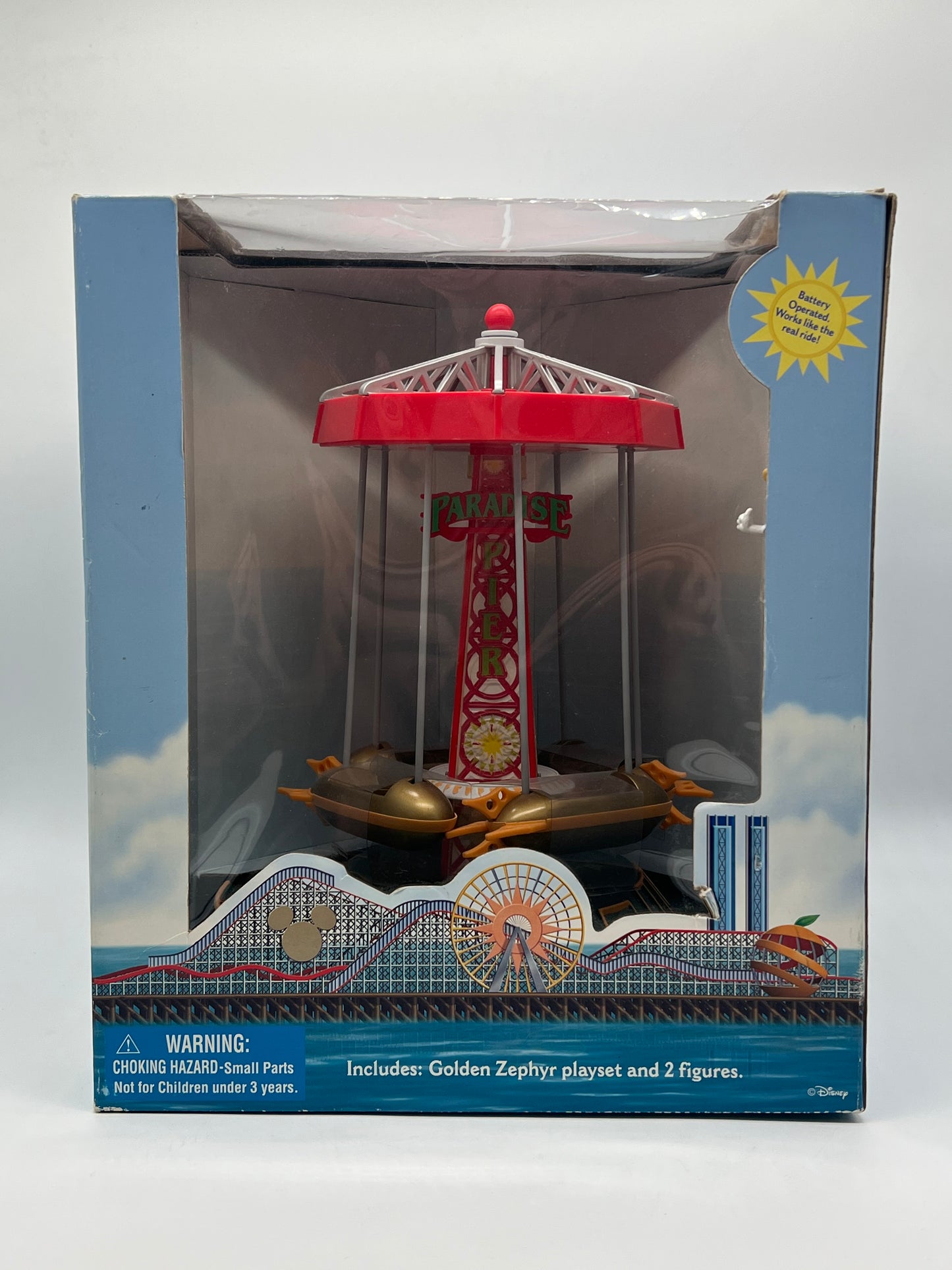 Disney California Adventure 2001 Paradise Pier Golden Zephyr Playset