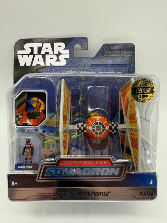 Disney 2022 Star Wars Micro Galaxy Squadron Sabine Wren's Tie Fighter #0036 1/5000 Chase