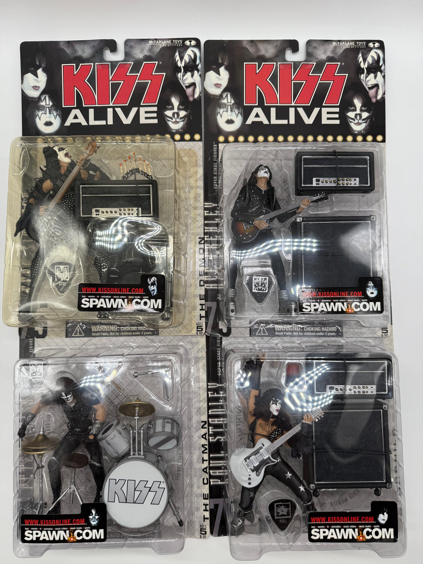 McFarlane Toys 2000 Kiss Alive Super Stage Figures Set
