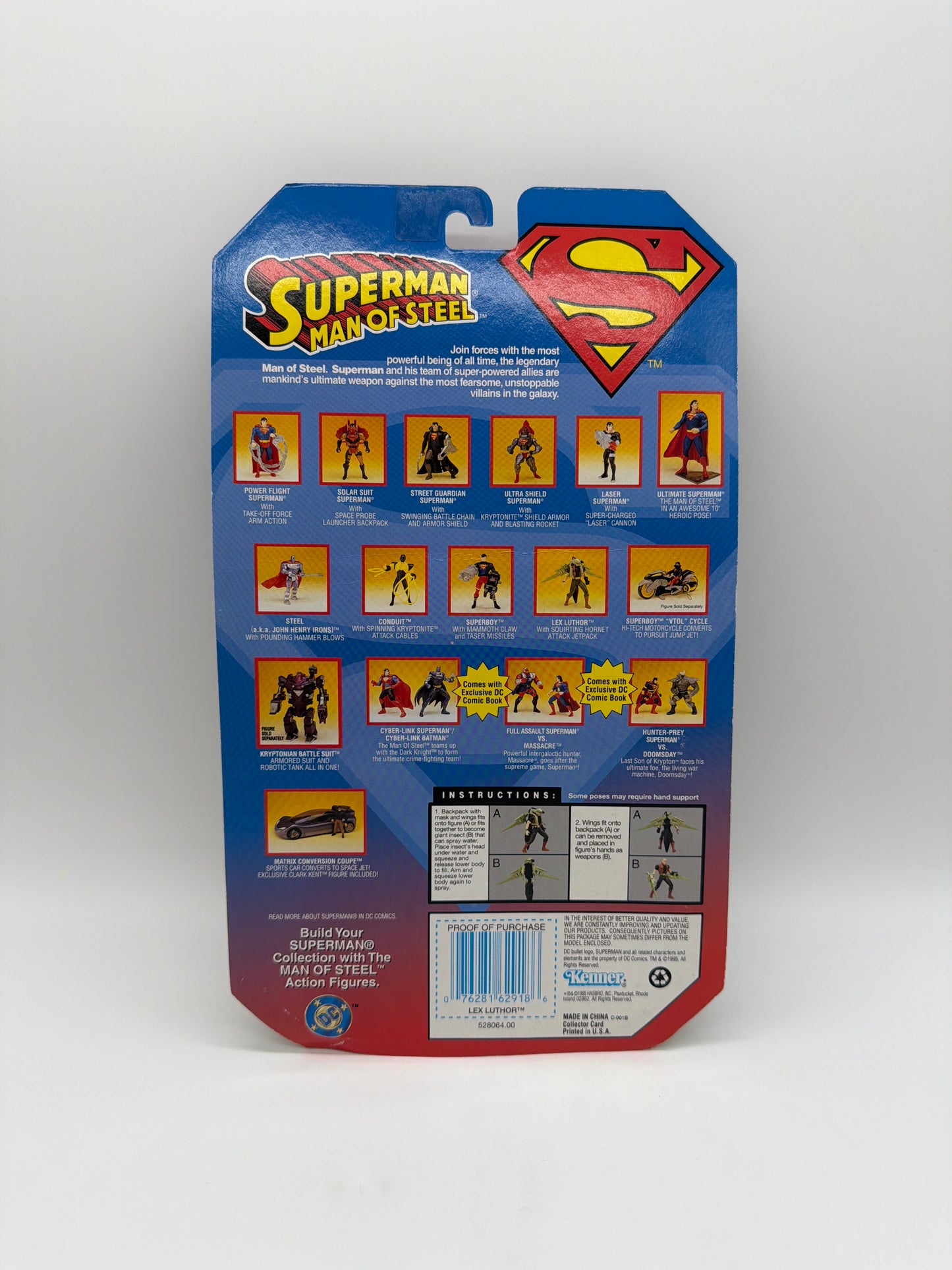 Kenner 1995 DC Superman Man of Steel Lex Luthor