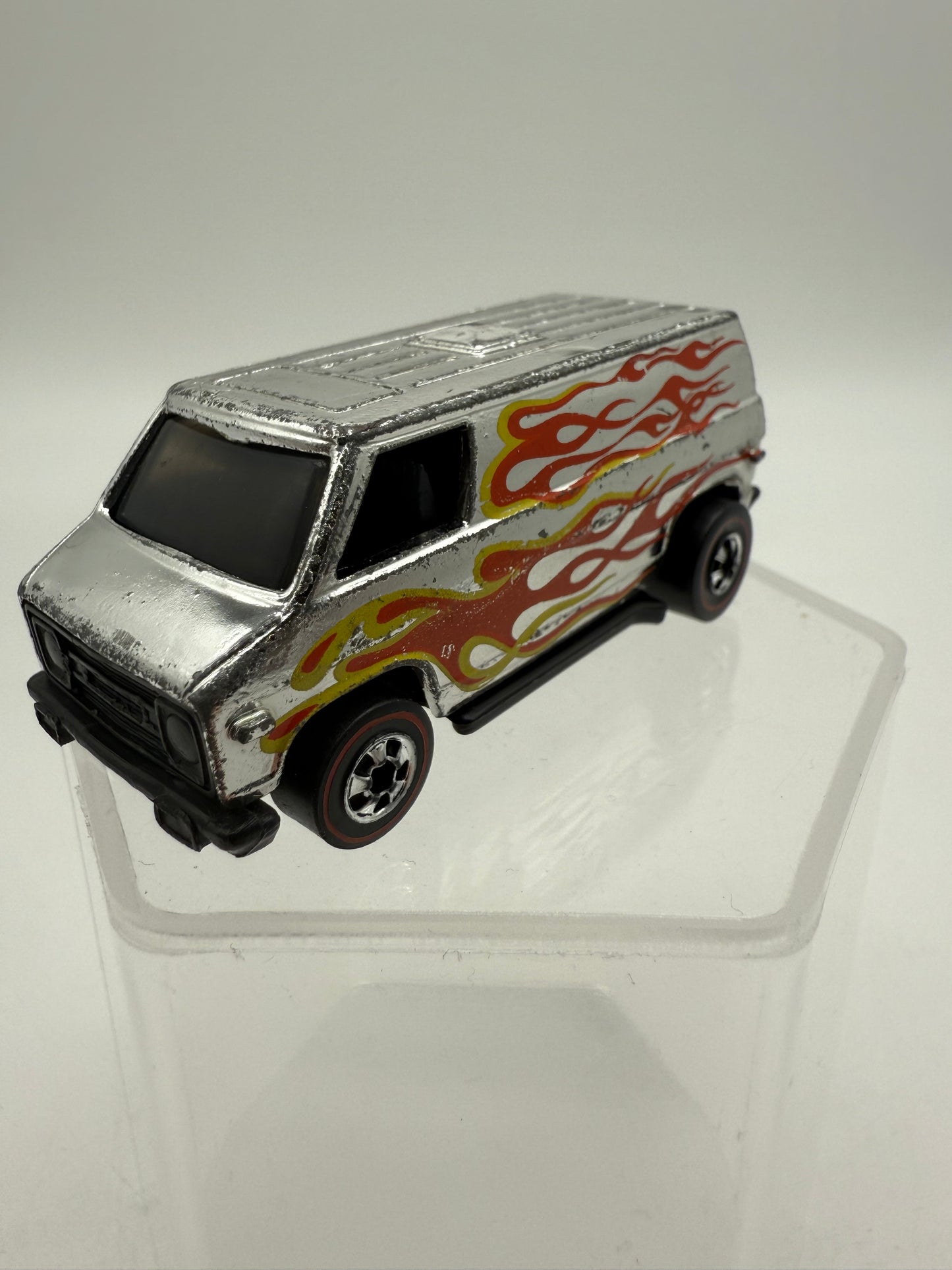 Hot Wheels Vintage 1974 Redline Chrome Super Van With Flames Mattel