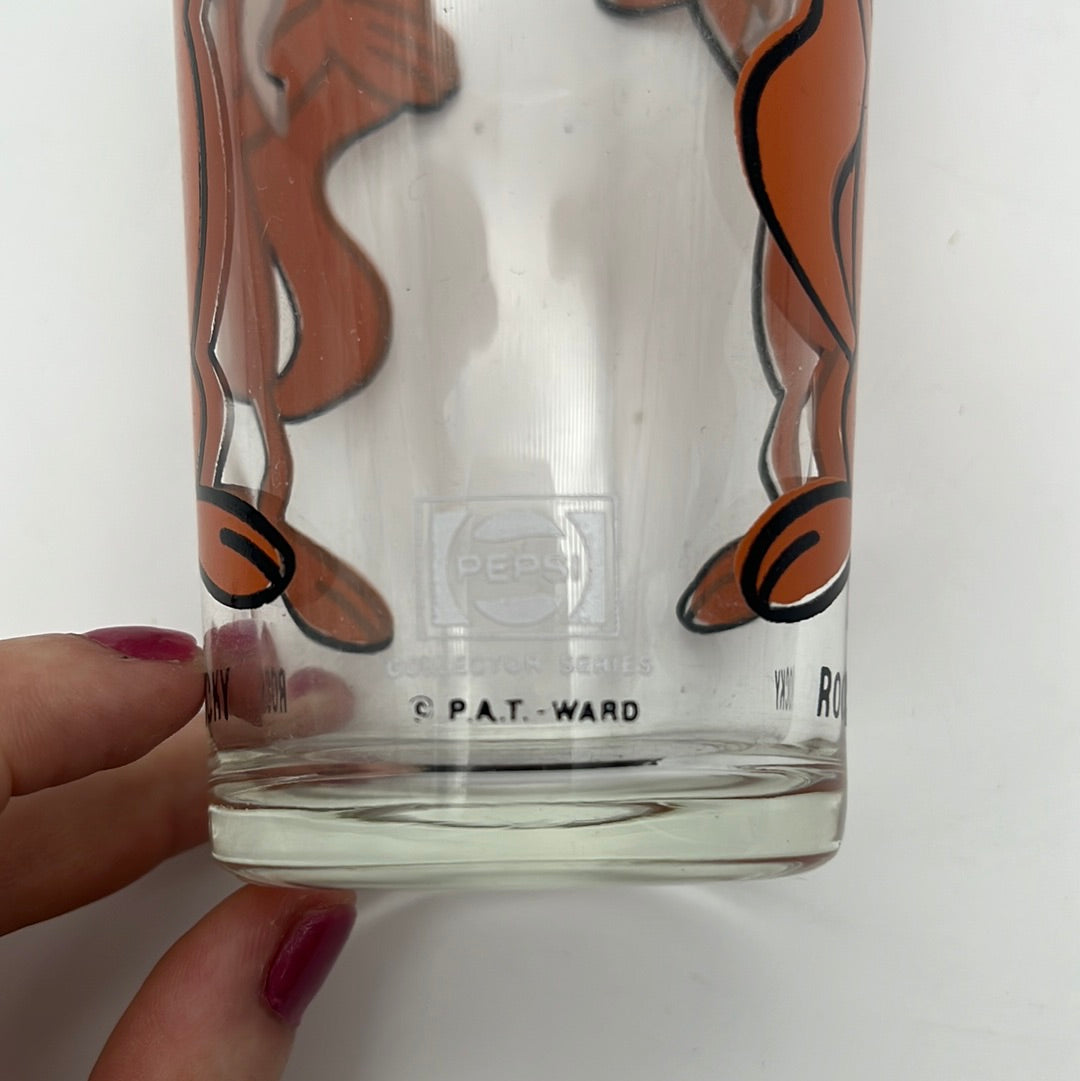 Rocky & Bullwinkle Rocky Pepsi collector series glass