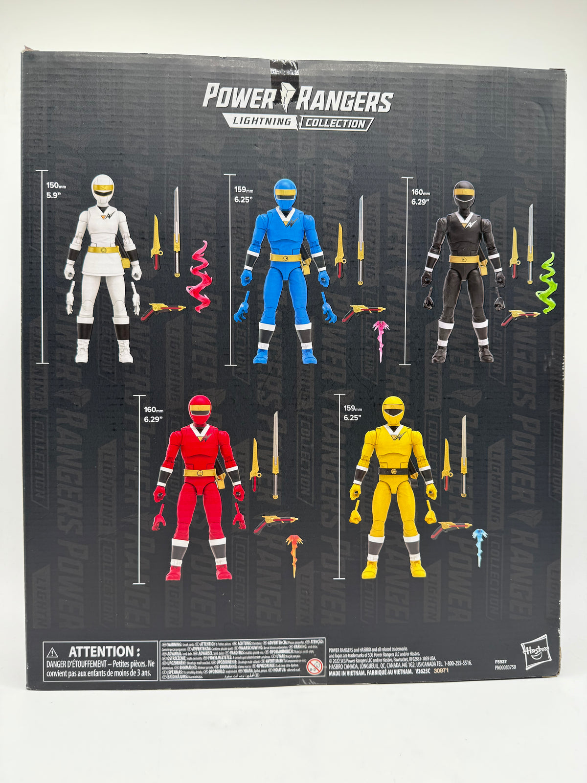 Power Rangers Lightning Mighty Morphin Alien Rangers 2022 Hasbro, photo 2 of 2