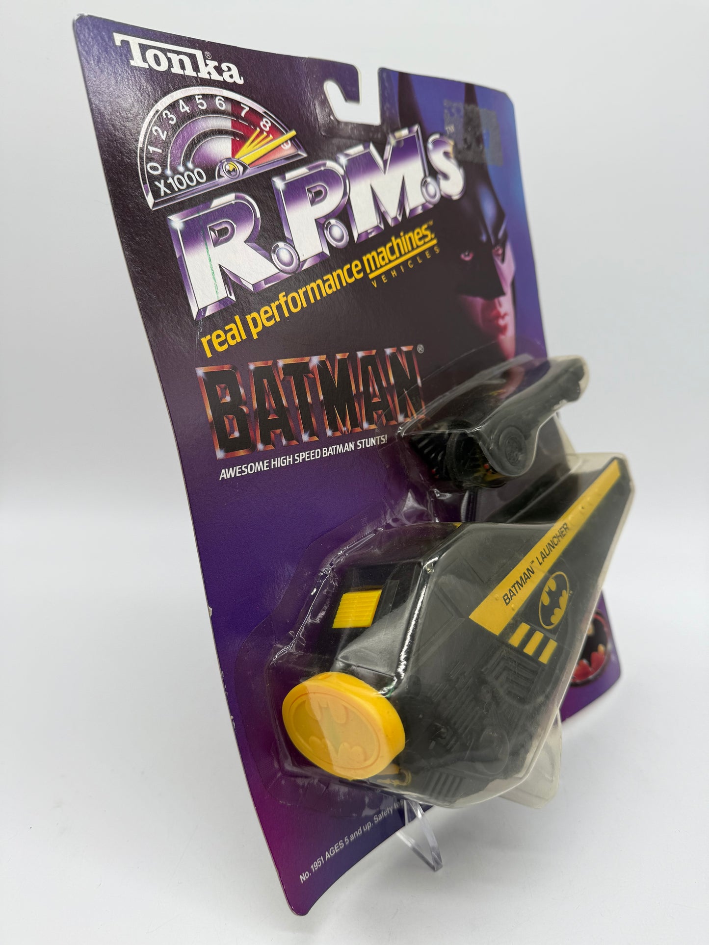 Tonka 1990 R.P.M.s Batman Awesome High Speed Batman Stunts Batman Launcher