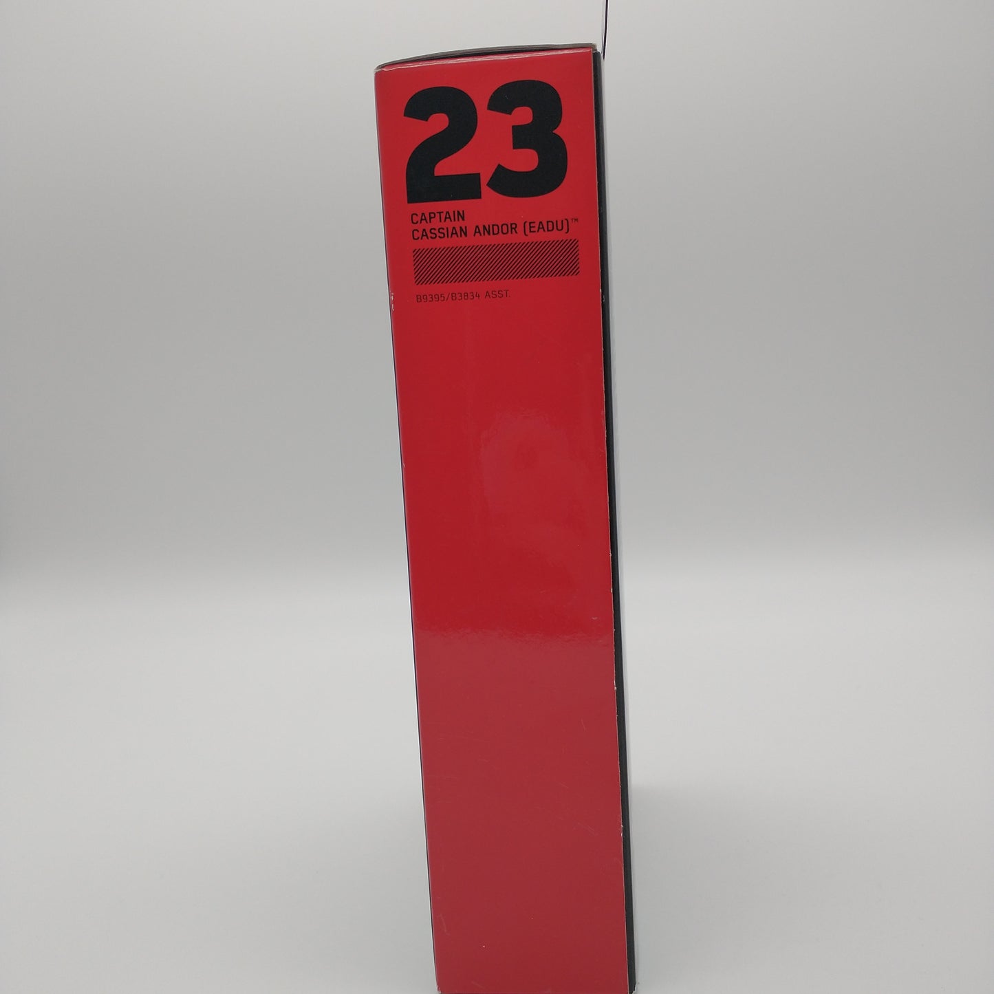 The side of the cart is red with the number '23' written in bold black letters at the top.