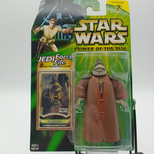 The front of the cart and bubble are intact and in good condition. The action figure inside the bubble is a frog-like humanoid alien wearing brown robes.
