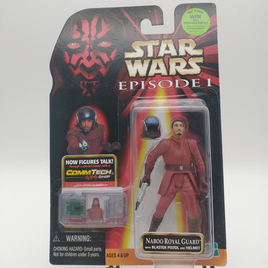 The front of the card and bubble. The action figure is wearing red combat clothing.