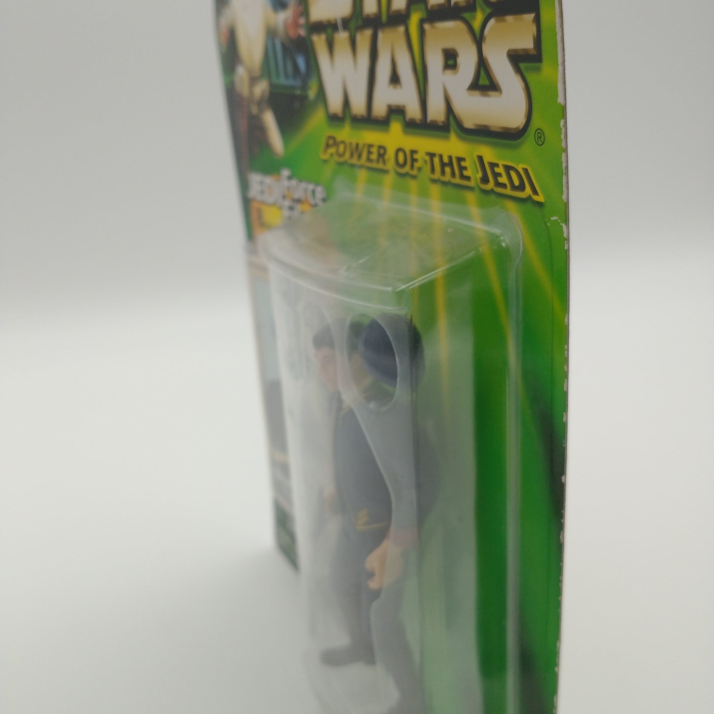 A picture of the left side of the cart and bubble. The action figure is inside