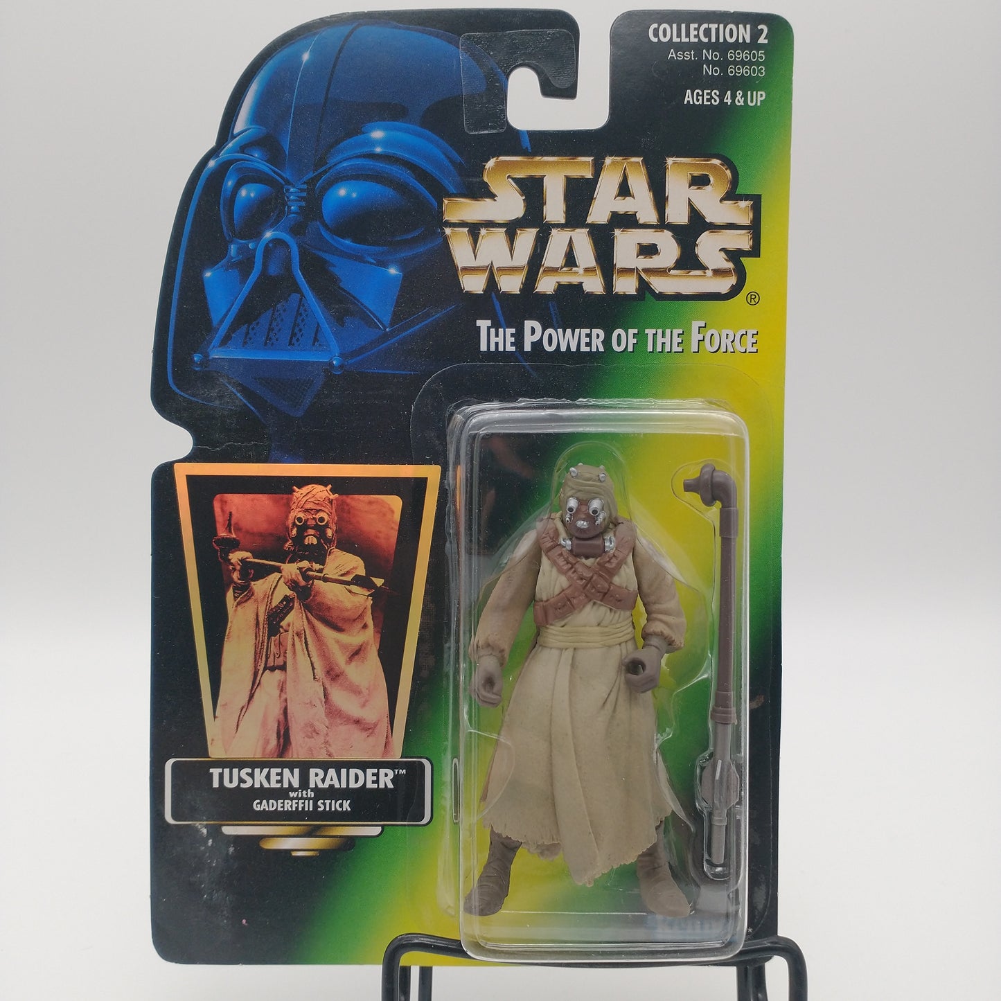 The front of the card and bubble. The figure is sealed inside.