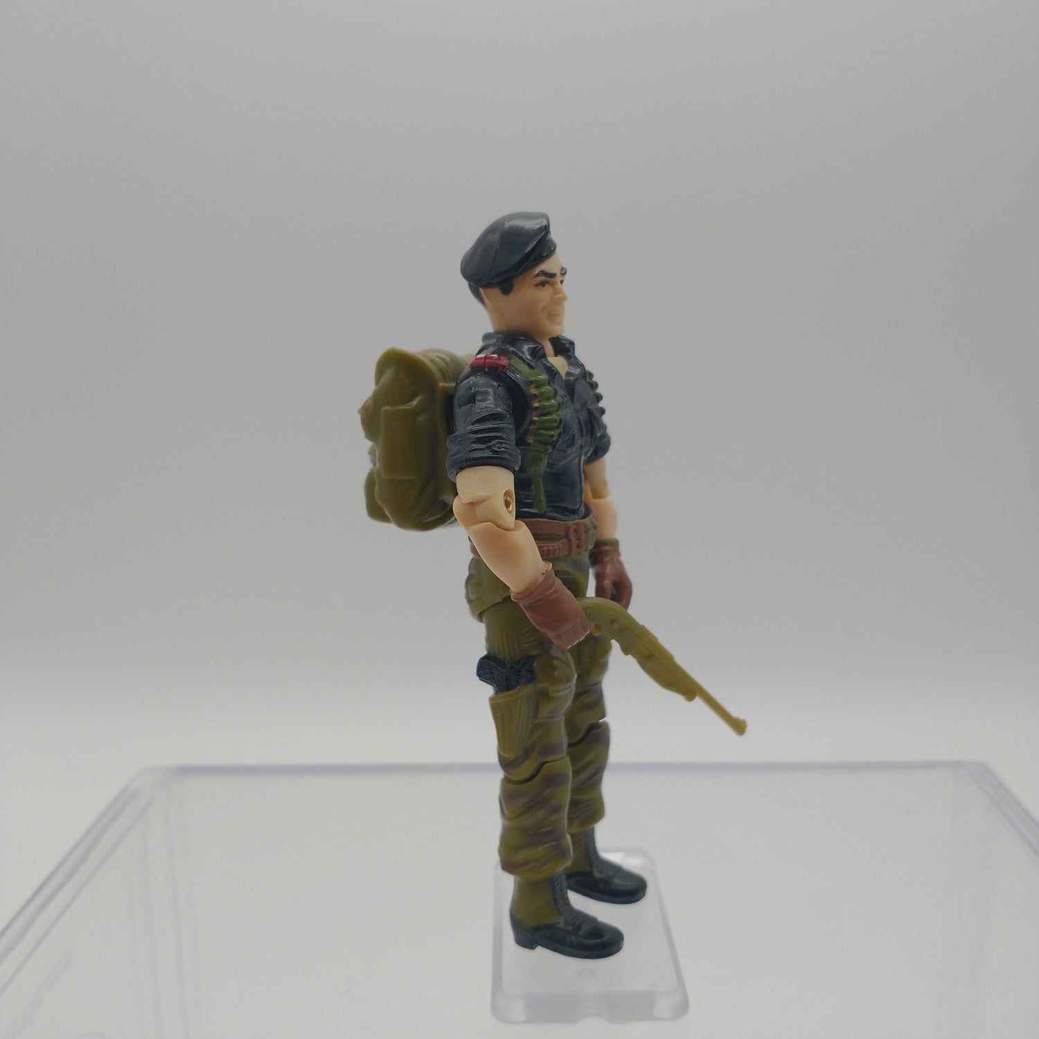 The action figure from the right side