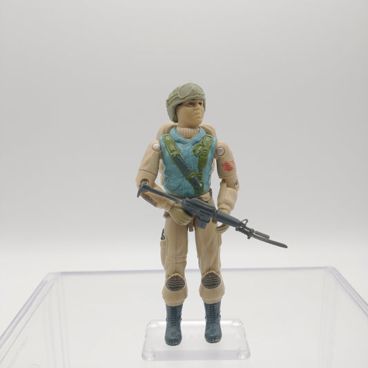 The action figure from the front
