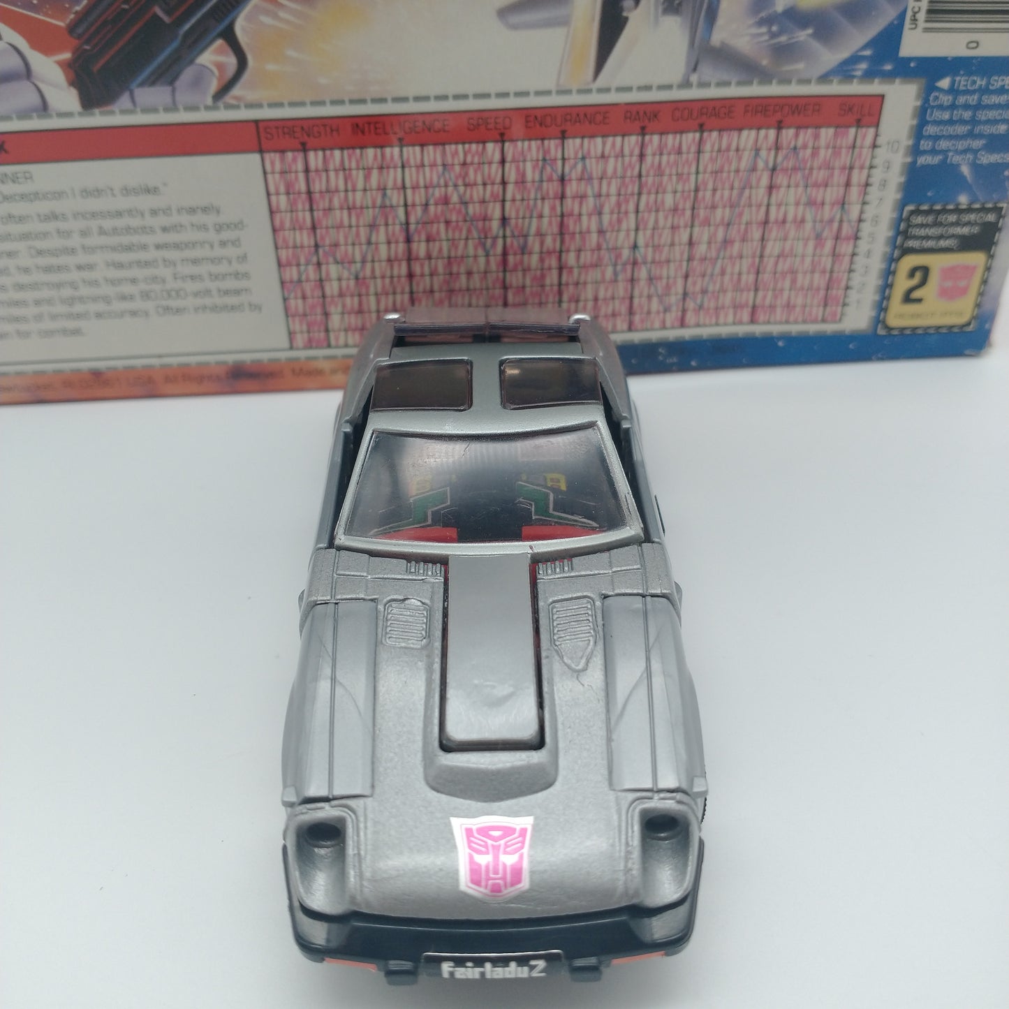 The front of the toy in car form