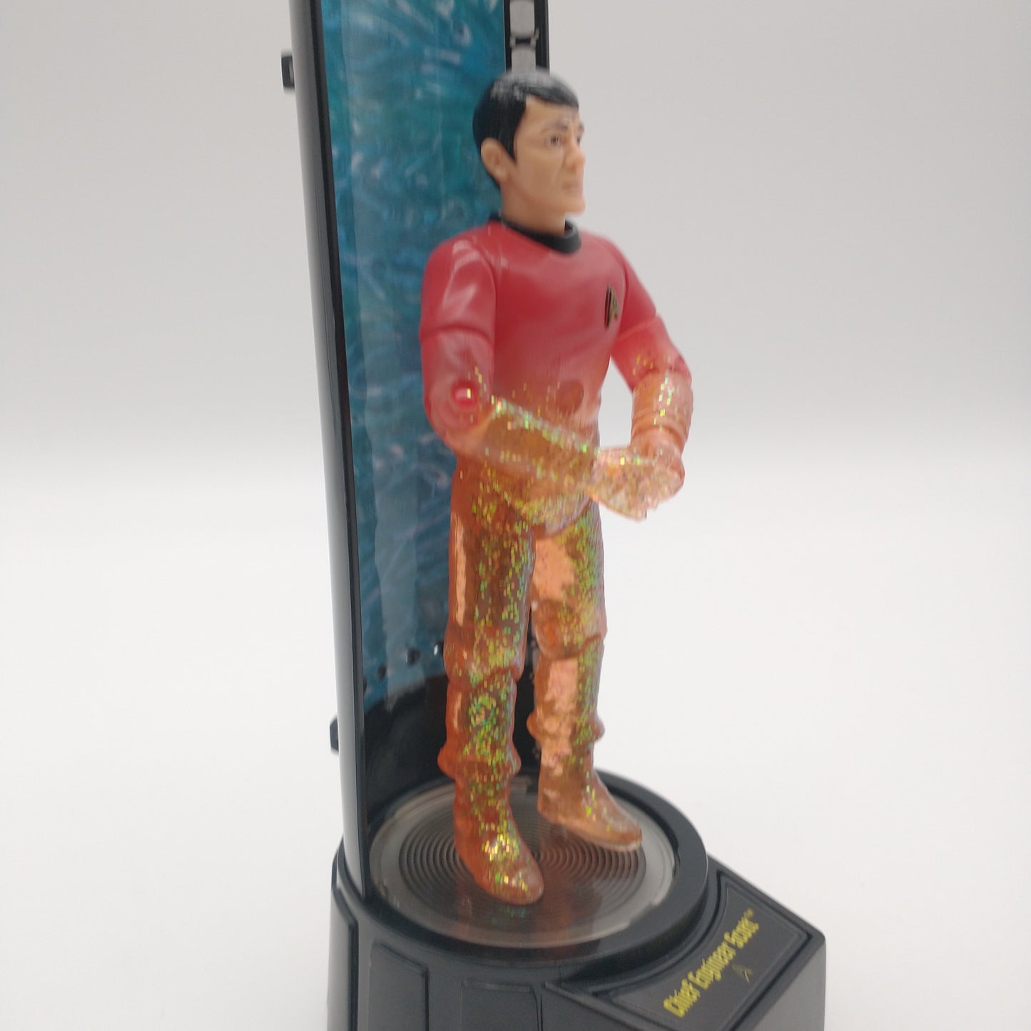  The action figure from the left side