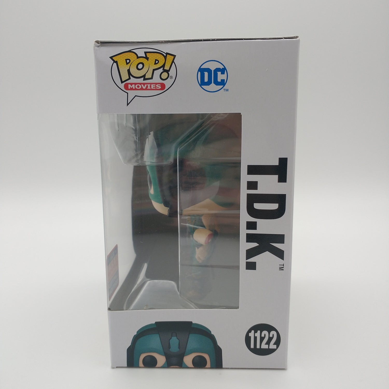 A picture of the left side of the card and bubble. The action figure is inside.