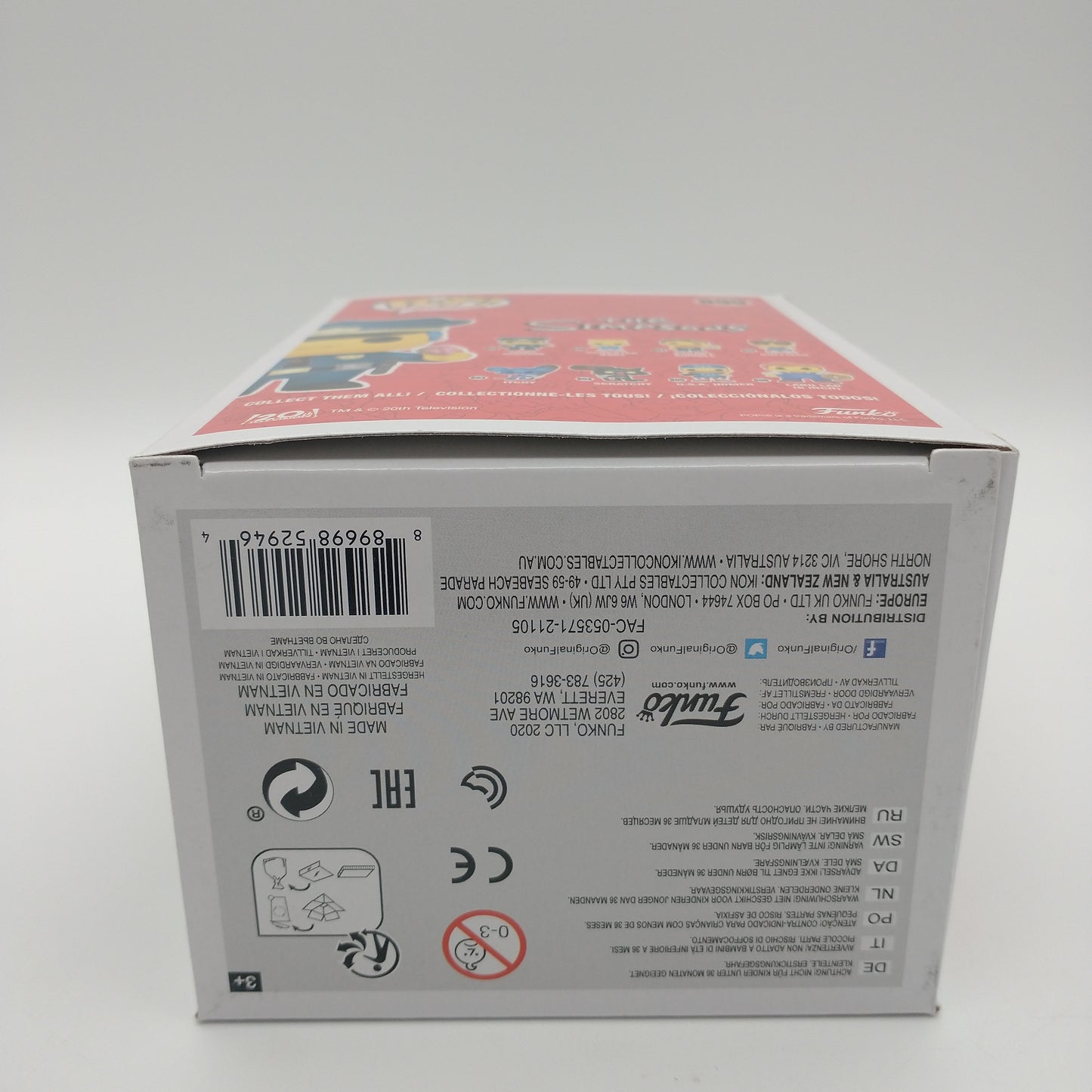 The bottom of the box with a barcode