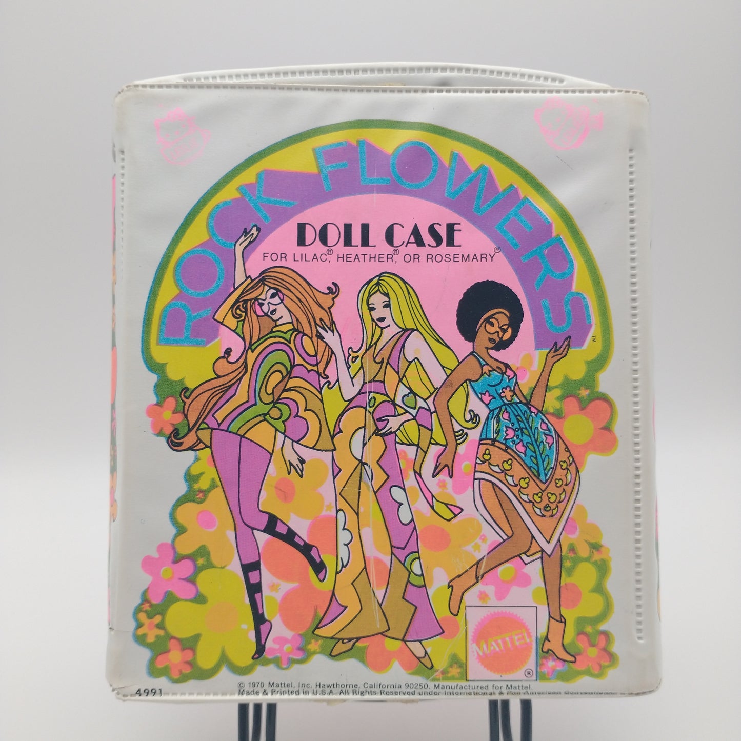 Rock Flowers Lilac, Heather, Rosemary Doll Case W/All 3 Dolls Mattel 1970