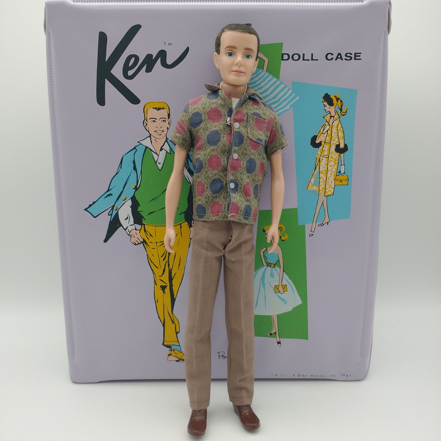 Ken Doll Case W/Ken Doll, 20+ Accessories, 5+ Outfits, Mattel 1961