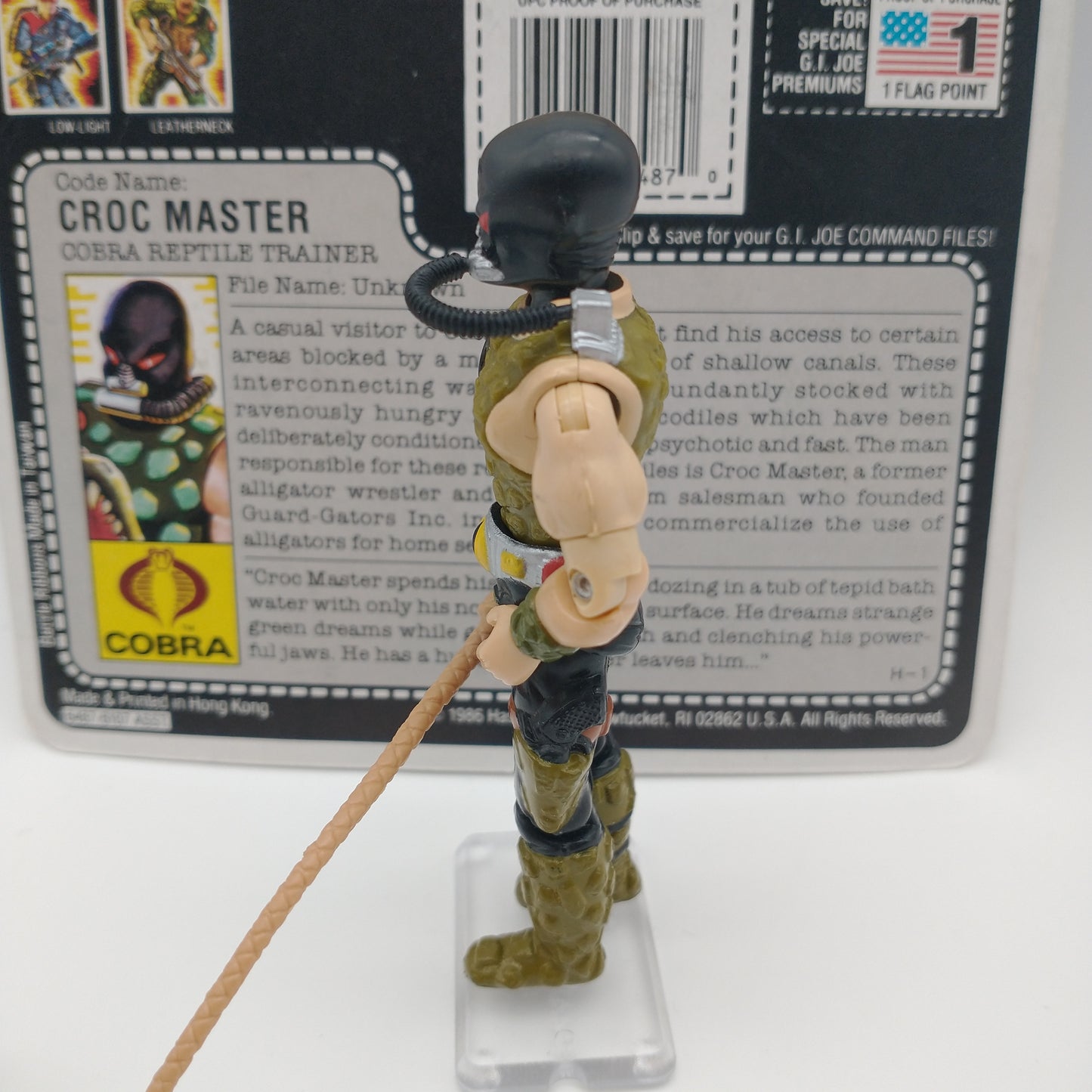 G I Joe Croc Master V1 1987 Loose 100 Complete W Card