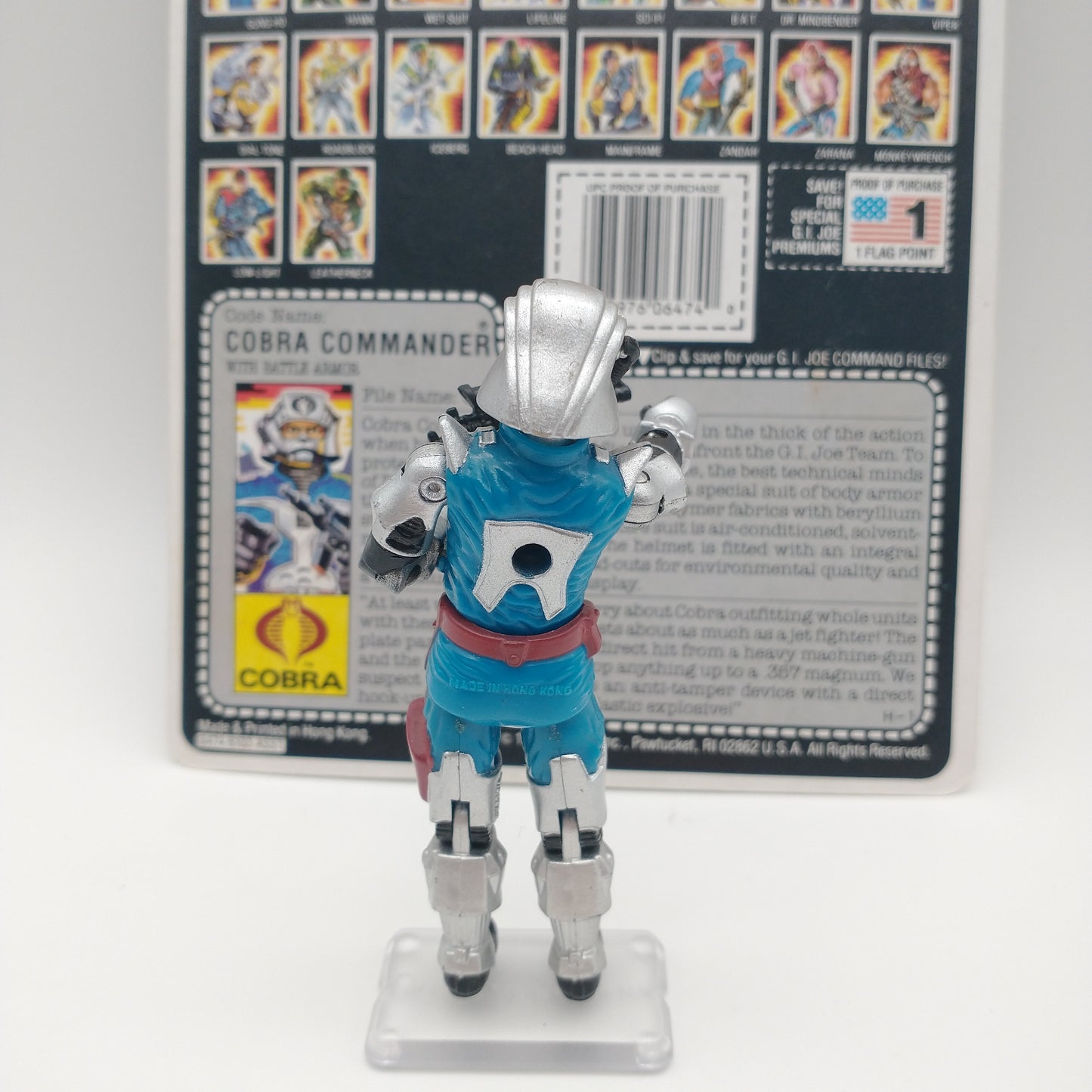 The action figure from behind