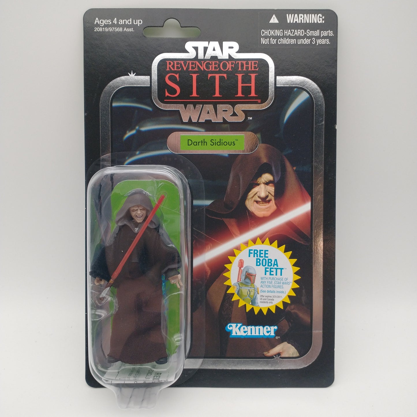 Star Wars Revenge of the Sith Darth Sidious Kenner 2010 Vtg Collection