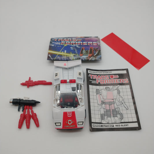 The front of the figure with the manuals and the accessories