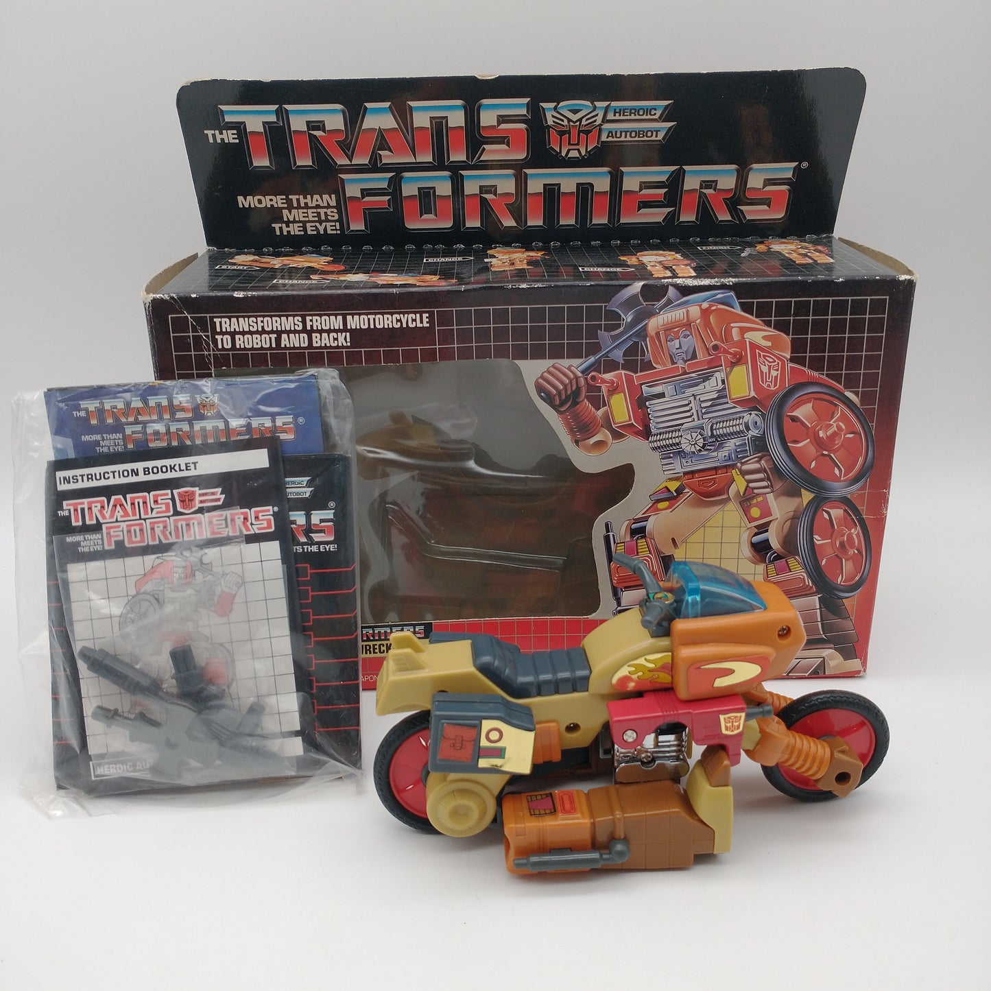 Transformers Wreck-Gar G1 1986 Loose, 100% Complete W/Box & Manual