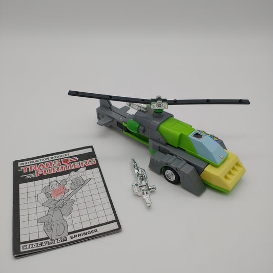 Transformers Springer G1 1986 Loose, 100% Complete W/Manual