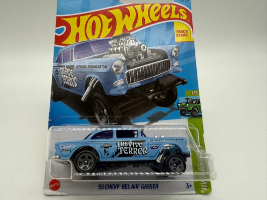 Hot Wheels 1955 Chevy Bel Air Gasser 2021 Mattel (Blue)
