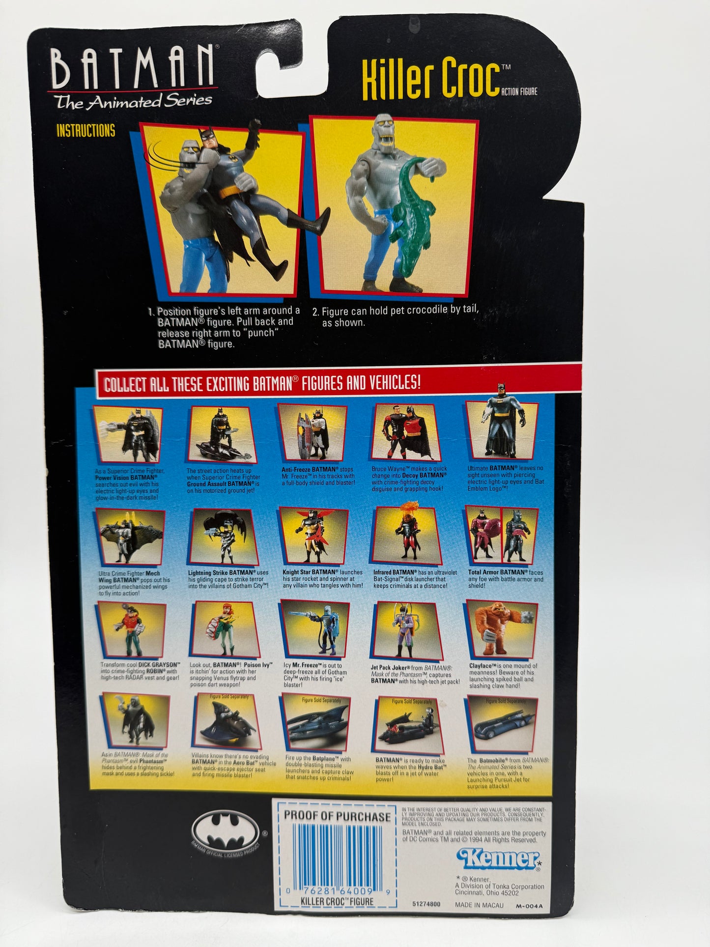 Kenner 1994 Batman The Animated Series Killer Croc