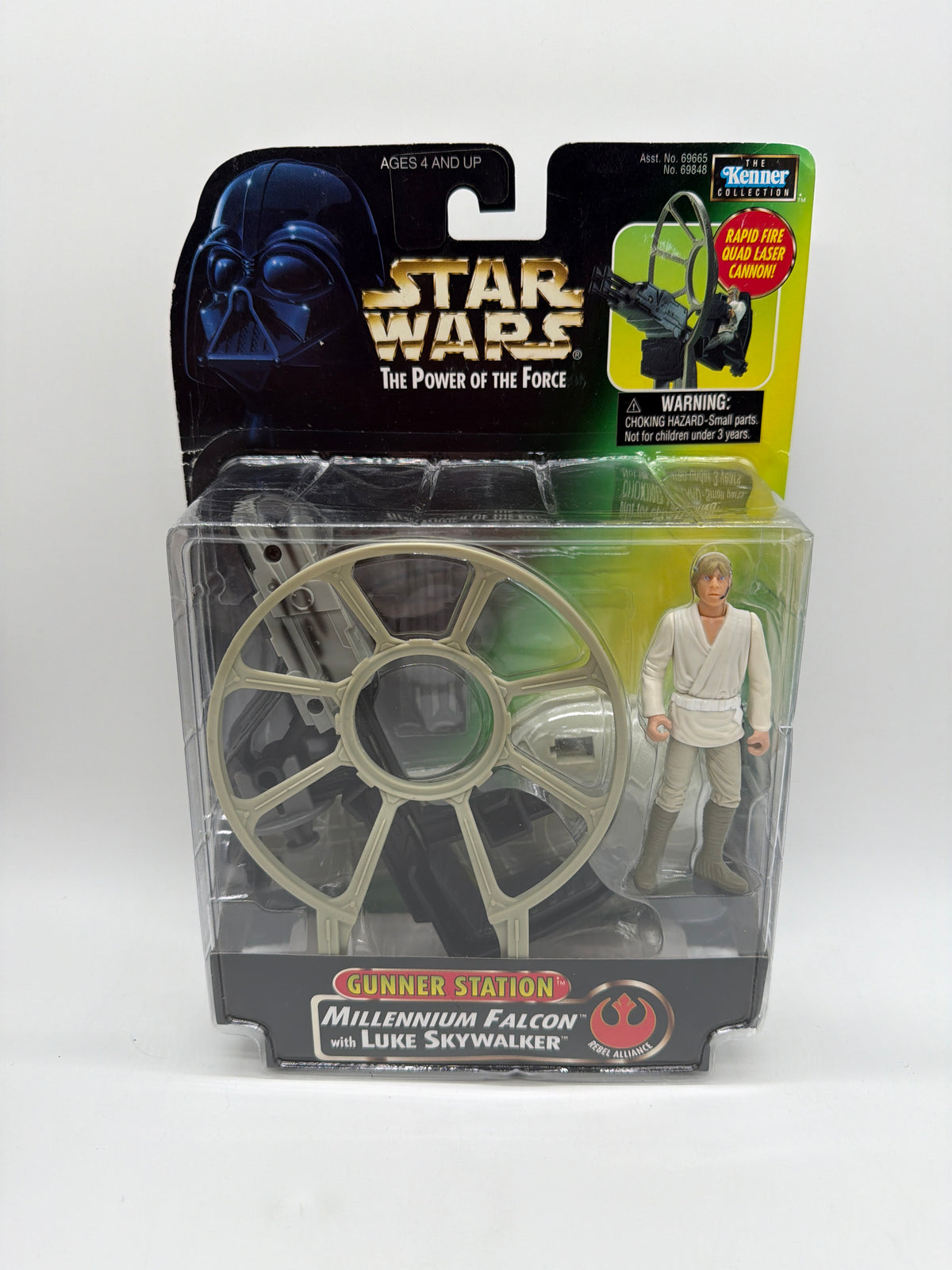 Kenner 1997 Star Wars The Power of the Force Gunner Station Millennium Falcon with Luke Skywalker, photo 1 of 4