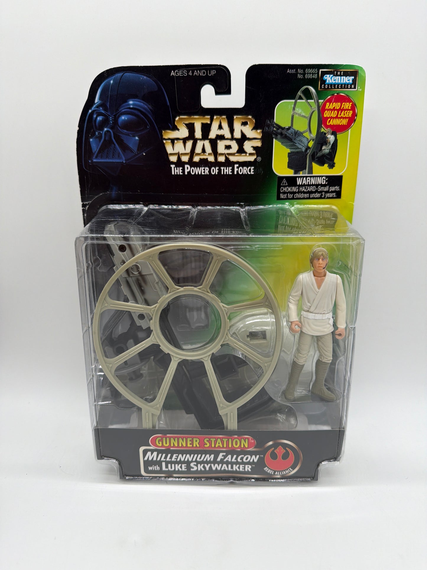 Kenner 1997 Star Wars The Power of the Force Gunner Station Millennium Falcon with Luke Skywalker