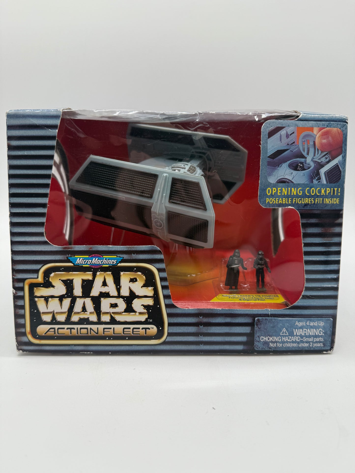 Galoob 1996 Star Wars Action Fleet Darth Vader's Tie Fighter with Darth Vader and Imperial Pilot