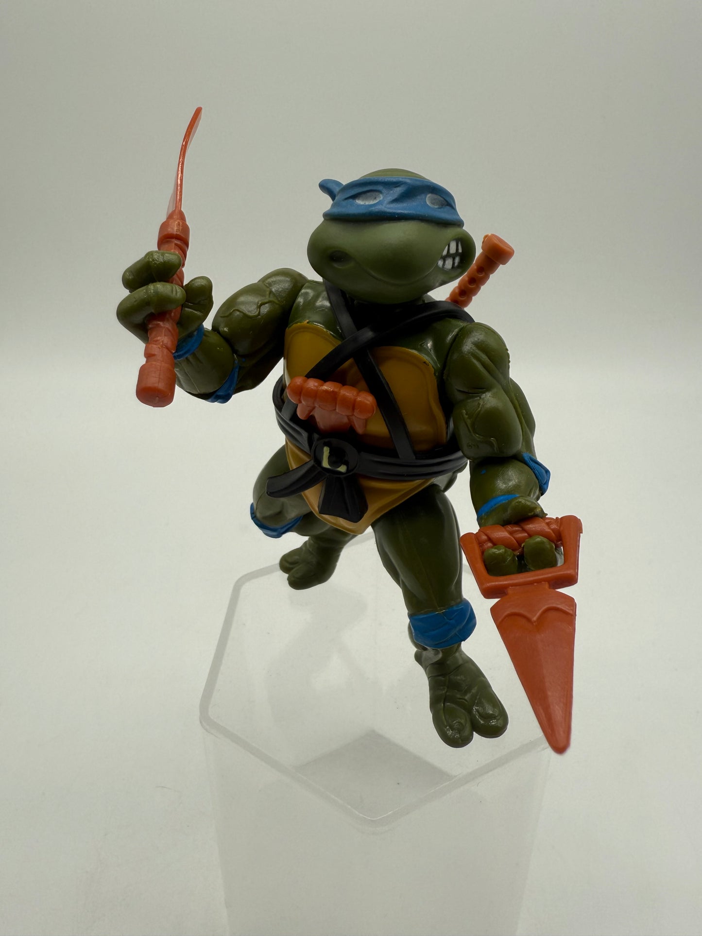 TMNT Vintage Leonardo (Soft Head With Rack) 1988 Playmates