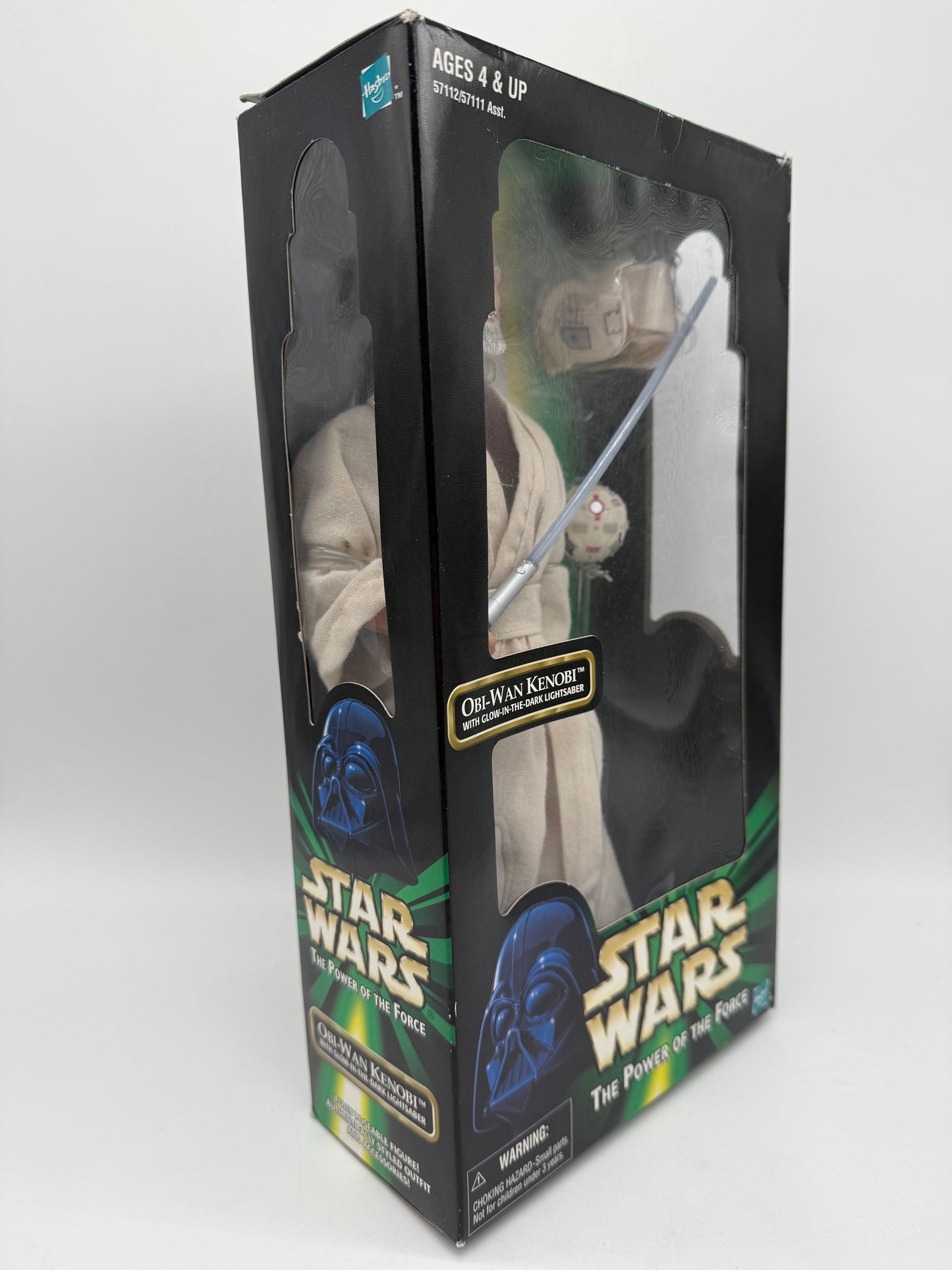 Hasbro 1998 Star Wars The Power of The Force Obi-Wan Kenobi With Glow-In-The-Dark Lightsaber