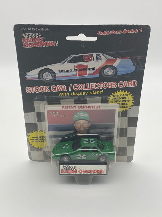 Racing Champions Stock Car/Collectors Card 1989 Kenny Bernstein #26 Quaker State 1:64 Die-Cast Car