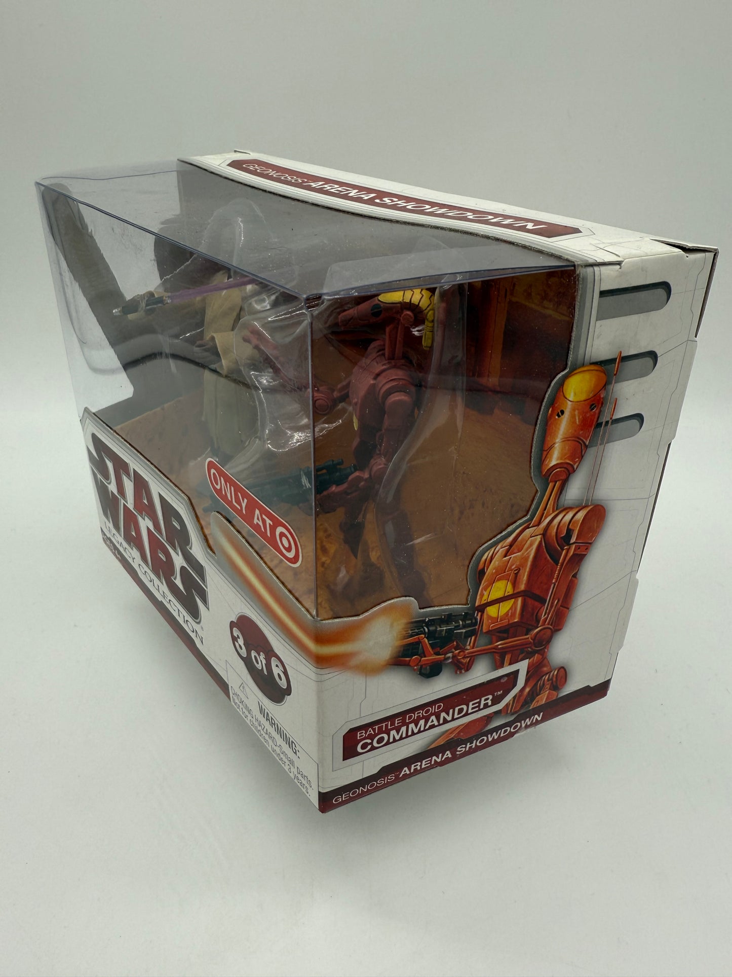 Hasbro 2009 Target Exclusive Star Wars Legacy Collection Geonosis Arena Showdown Mace Windu VS Battle Droid Commander