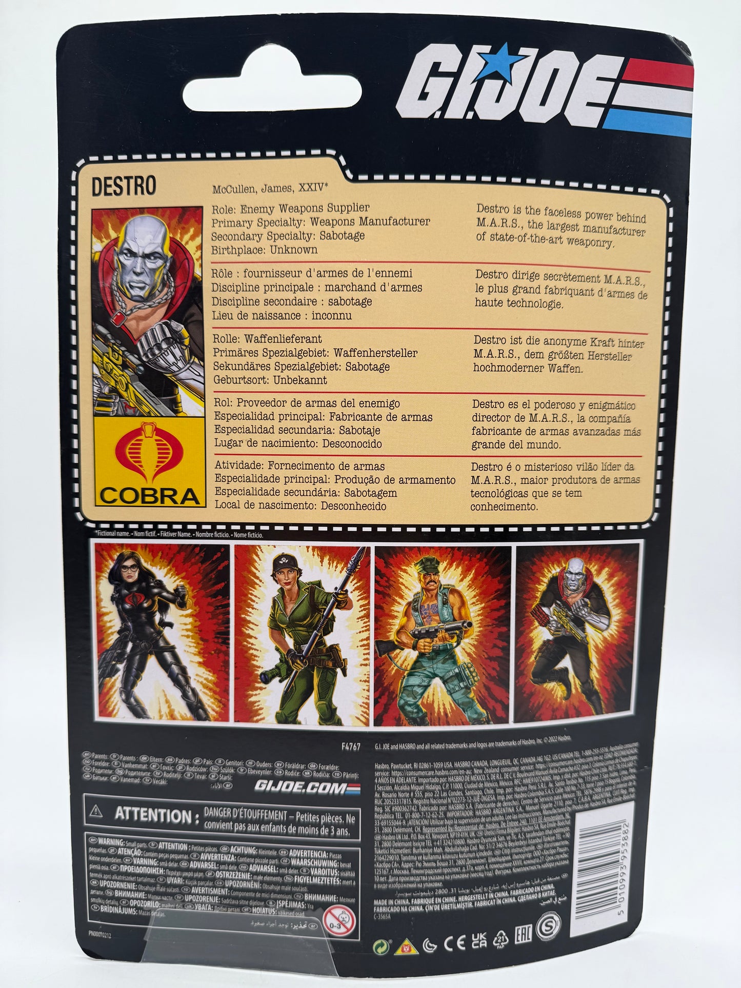Hasbro 2022 G.I.Joe Destro Cobra Enemy