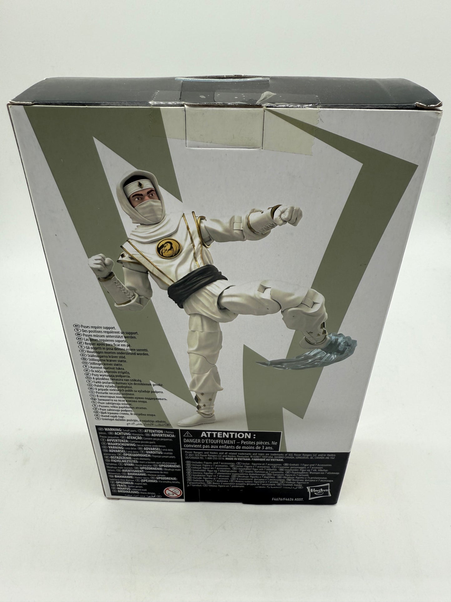 Power Rangers Lightning Mighty Morphin Ninja White Ranger 2021 Hasbro