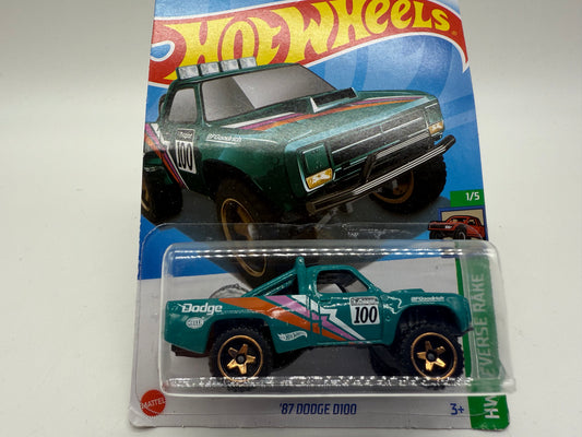 Hot Wheels 1987 Dodge D100 2021 Mattel (Teal)