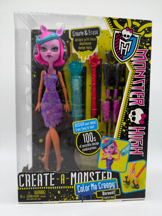 Mattel 2016 Monster High Frankie Create-A-Monster Color me Creepy Werewolf
