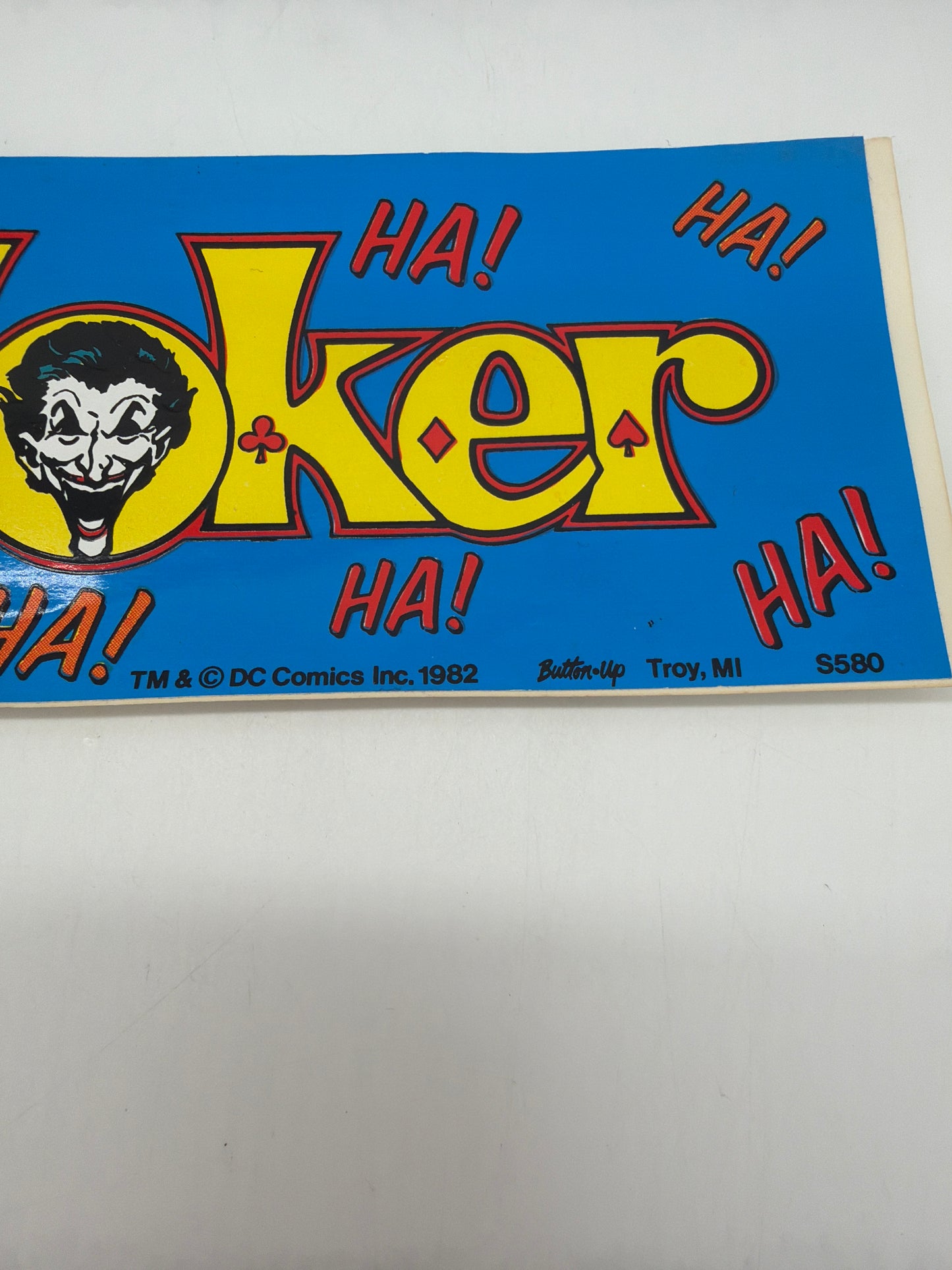 DC Comics 1982 The Joker Bumper Sticker