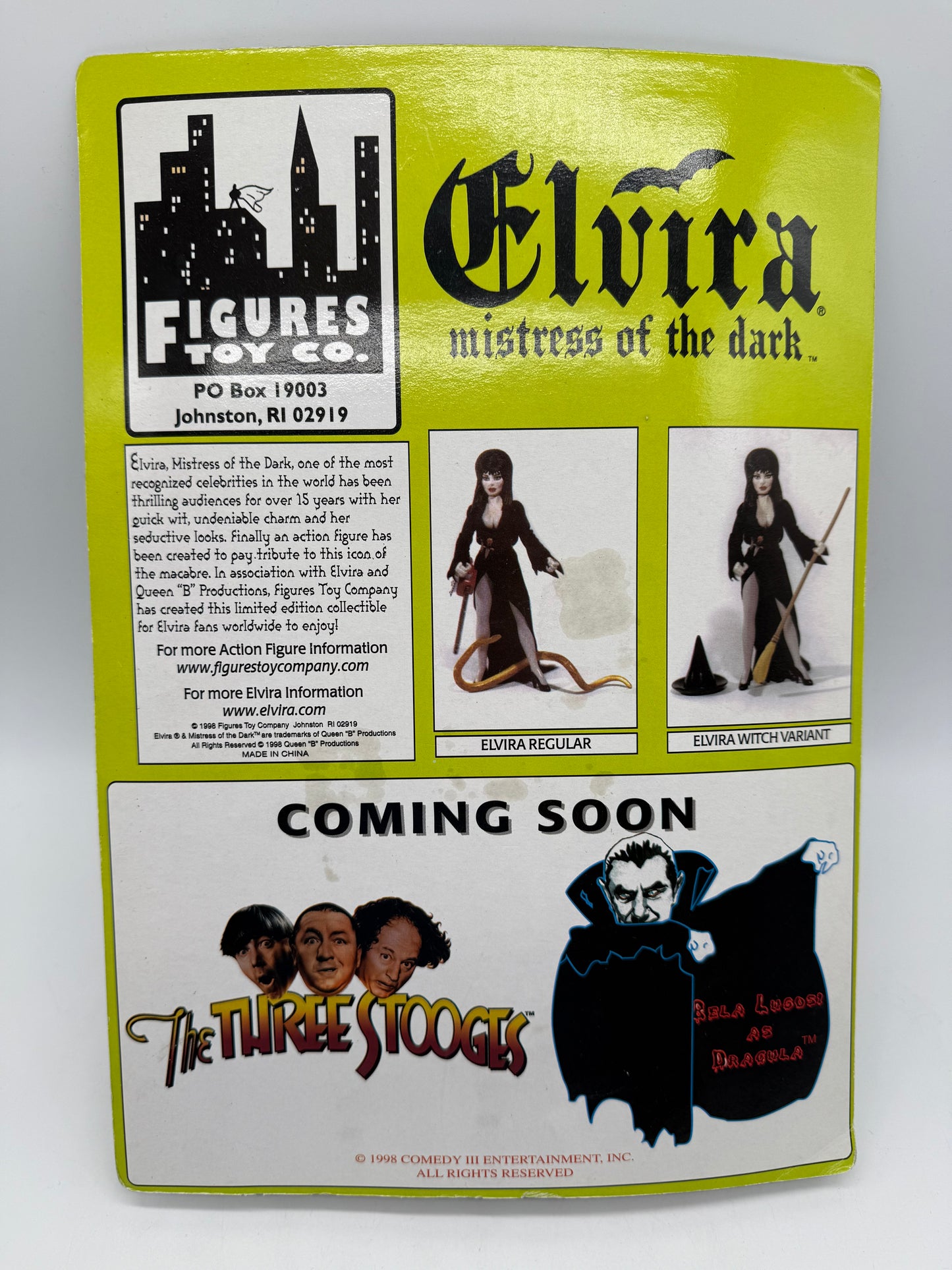 1 of only 5000 Exclusive Mail Away Elvira Glow in The Dark Figure 1998 Figures Toy Company