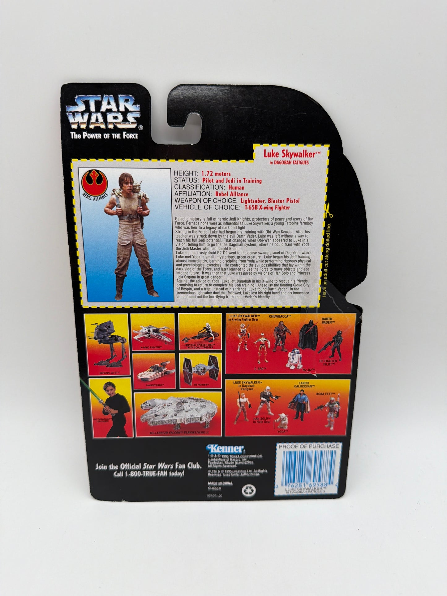 Kenner 1995 Star Wars The Power of the Force Luke Skywalker