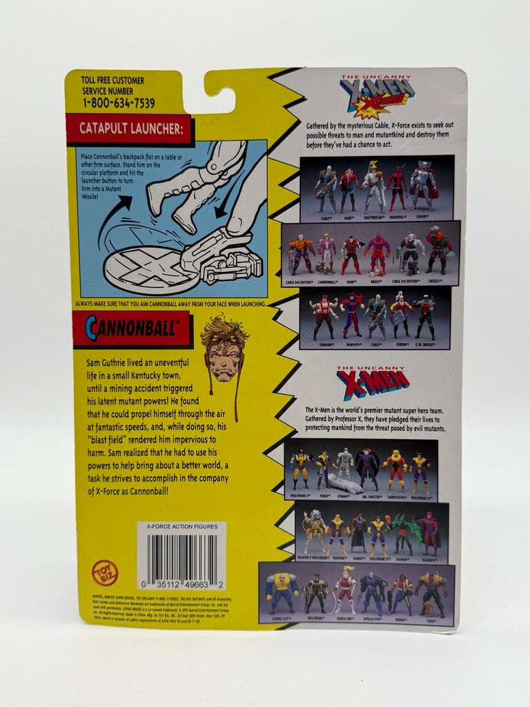 Toy Biz 1993 Marvel Comics The Uncanny X-Men X-Force Cannonball, photo 2 of 2